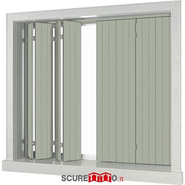 Scuro oscurante apertura a pacchetto