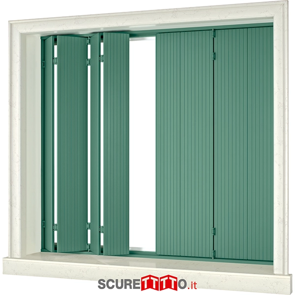 Scuro oscurante apertura a pacchetto
